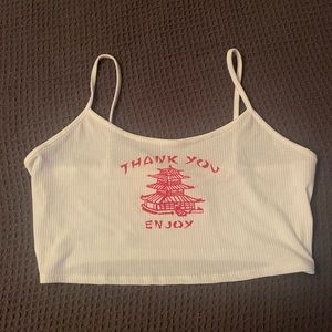 Thank you Enjoy Crop Top
